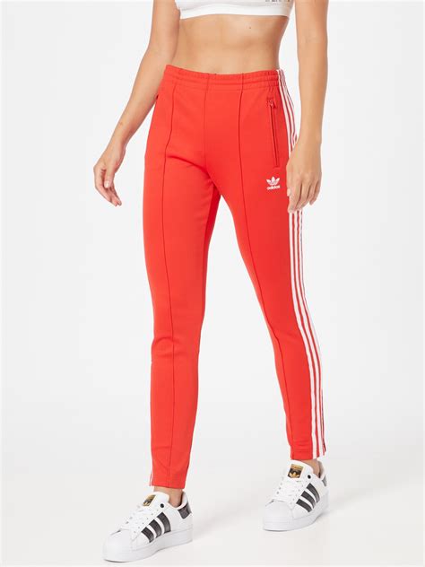 adidas broek rood wit